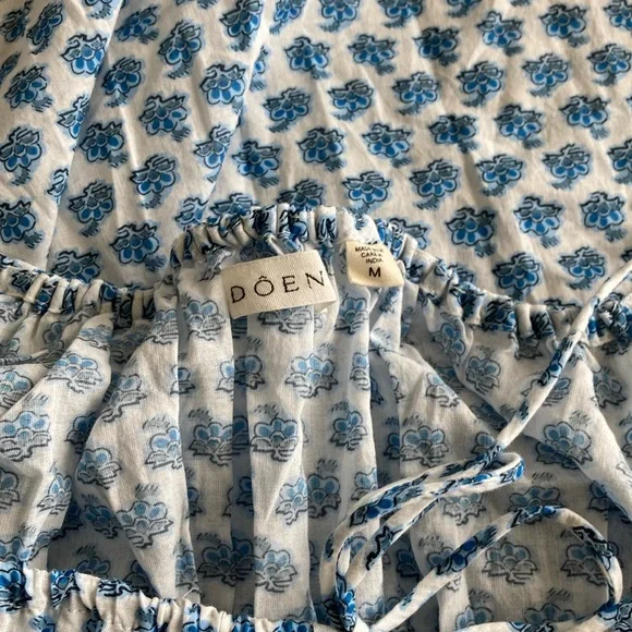 DÔEN Blue and White Floral Midi Dress - Picture 5 of 5